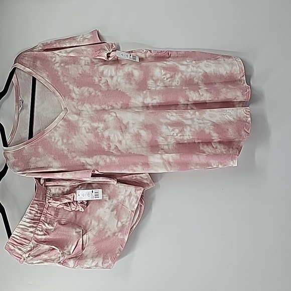 Wildfox 2Piece Shorts & Top Lounge Set Pink Tye Dye - Picture 5 of 12
